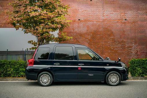 停車中のタクシー タクシー,東京,黒の写真素材