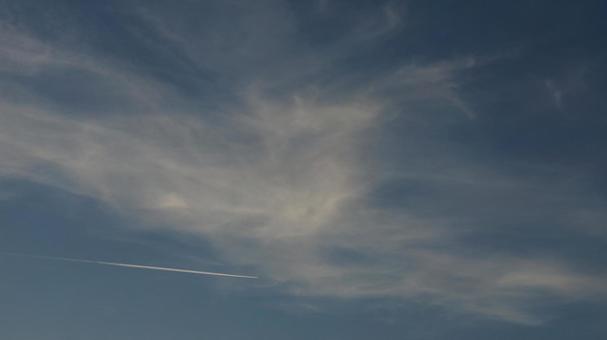 飛行機 雲 天気 飛行機 雲 天気の写真