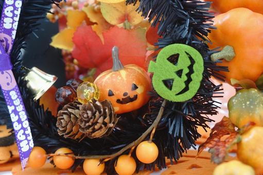 ハロウィンのリース ハロウィンのリース ハロウィンのリース,ハロウィン,秋の写真素材