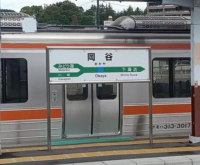 313系と駅名標 313系と駅名標 鉄道,jr,jr東日本の写真素材