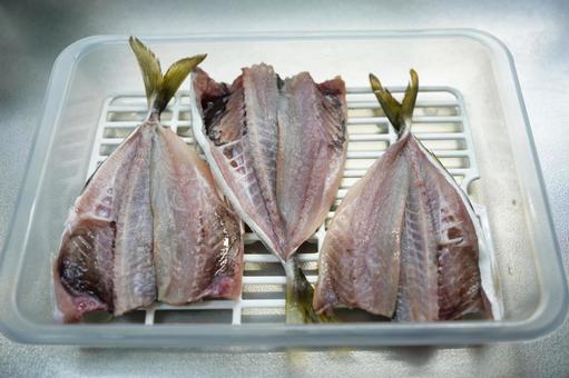 Delicious homemade dried horse mackerel, JPG