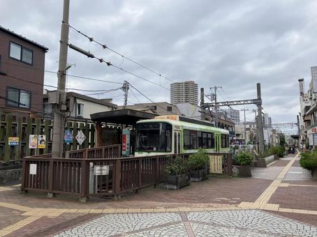 都電荒川線の三ノ輪橋駅 都電荒川線の三ノ輪橋駅の写真