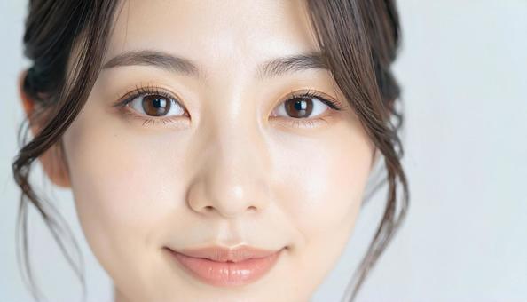 ナチュラルメイクの女性 ナチュラルメイクの女性の写真