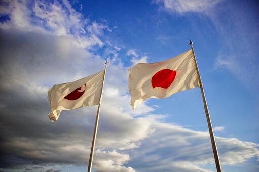 国旗イメージ素材 国旗,旗,日本国の写真素材