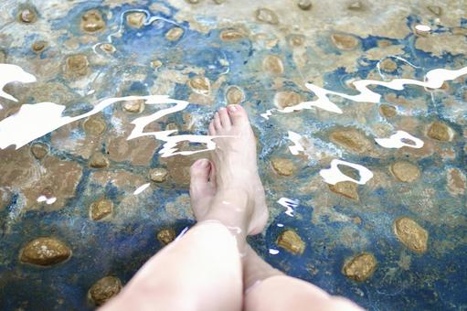 気持ち良い足湯 自然,背景画像,グラフィックの写真素材