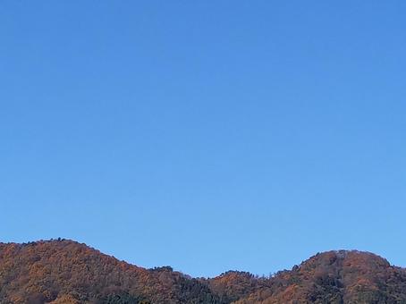 紅葉と秋晴れの空 紅葉,快晴,秋の写真素材