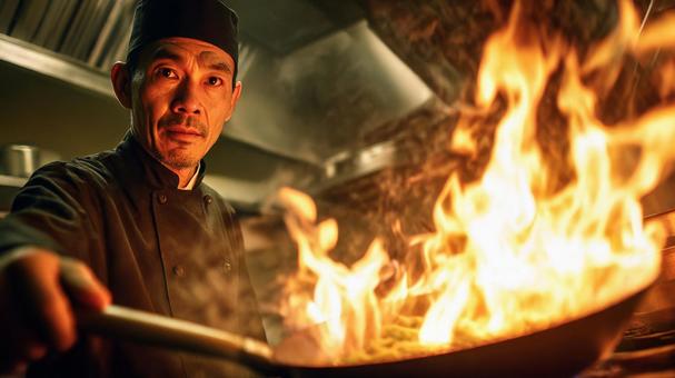 厳しそうな男性中華料理職人3の写真