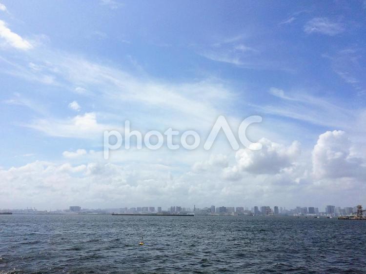 東京風景・東京湾 東京湾,海,海上の写真素材
