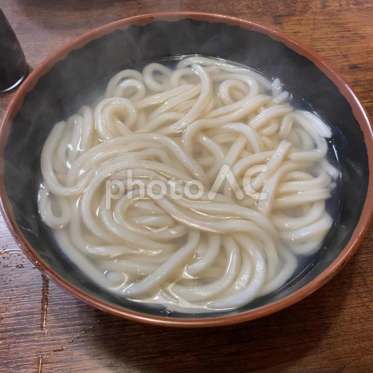 熱々釜揚げうどん 釜揚げうどん,うどん,麺類の写真素材