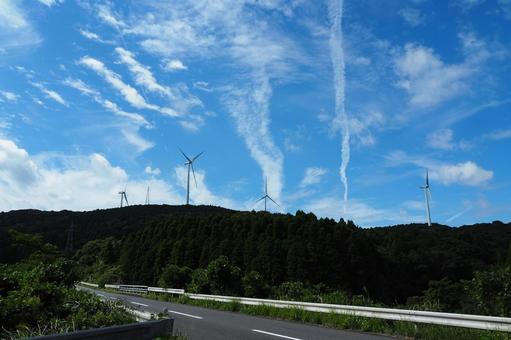 福江島 風力発電群 福江島 風力発電群 長崎,福江島,福江の写真素材