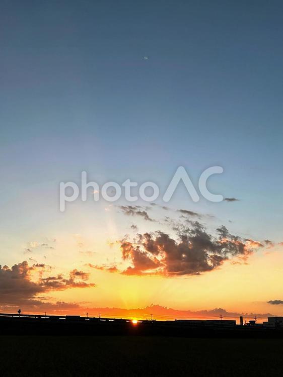 美しい夕空-2 夕日,空,夕空の写真素材