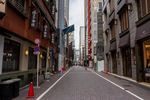 中央区銀座の街並み 銀座,路地,裏通りの写真素材