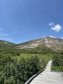 山への道の写真
