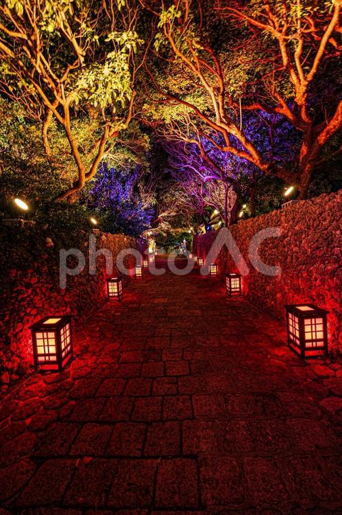 景色風景 琉球ランタンフェスティバル,体験王国むら咲むら,読谷村の写真素材