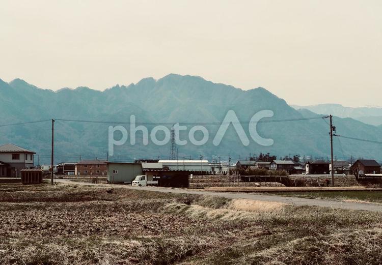 田舎の風景 田舎,民家,街並みの写真素材