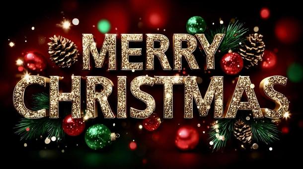 「MERRY CHRISTMAS」文字の写真