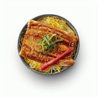 穴子丼 穴子丼 穴子丼,真俯瞰,穴子の写真素材