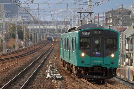 JR加古川線、103系の廃車回送 jr,jr西日本,加古川線の写真素材