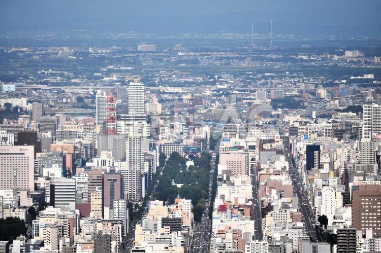 さっぽろテレビ塔からの景色 さっぽろテレビ塔,展望台,北海道の写真素材