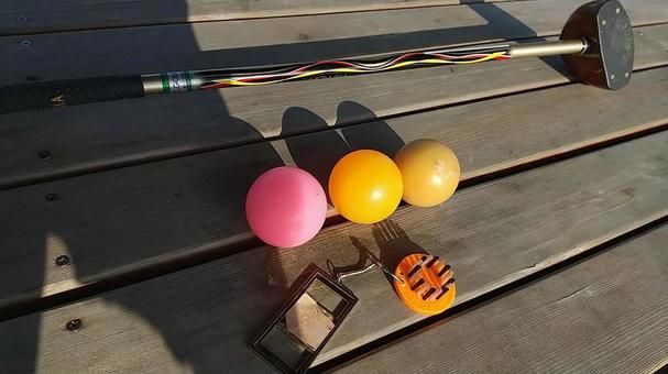 パークゴルフの道具の写真