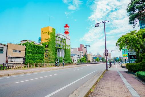 【秋田】秋田駅の周辺 2025 【秋田】秋田駅の周辺 2025 秋田,2025,晴天の写真素材