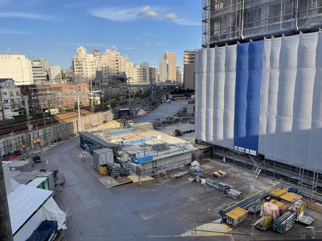 工事中 工事中 工事中,風景,ビルの写真素材