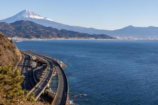 薩埵峠からの富士山2 薩埵峠からの富士山2 薩埵峠,太平洋,海の写真素材