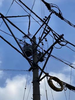 電柱電線5313 電柱電線5313の写真