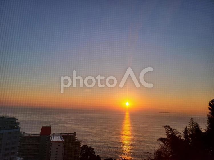 熱海の夕焼け 神奈川,熱海,夕焼けの写真素材