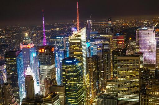 Night view from Empire State Building 25, JPG Night view from Empire State Building 25, world trade center building, rockefeller center, rockefeller, JPG