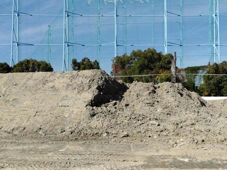 土の山 開発,盛り土,工事現場の写真素材