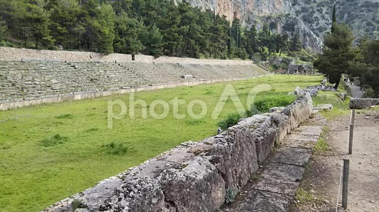 デルフィ遺跡　競技場（ギリシャ） デルフィ,古代遺跡,世界遺産の写真素材