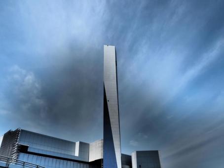 Photo, incinerator, tower, chimney, 