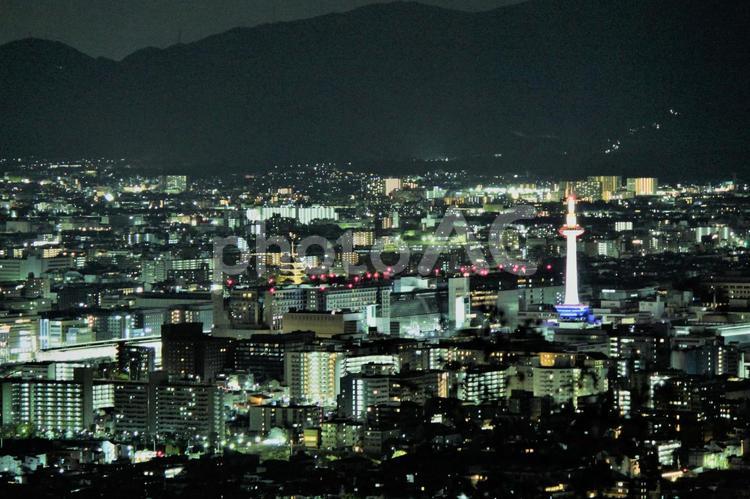 京都の夜景（将軍塚） 夜景,京都,将軍塚の写真素材