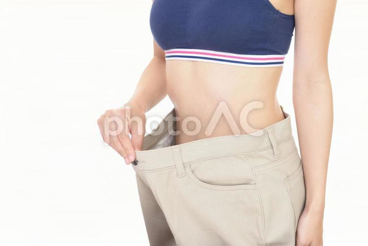 ダイエットイメージ 女性,ダイエット,減量の写真素材