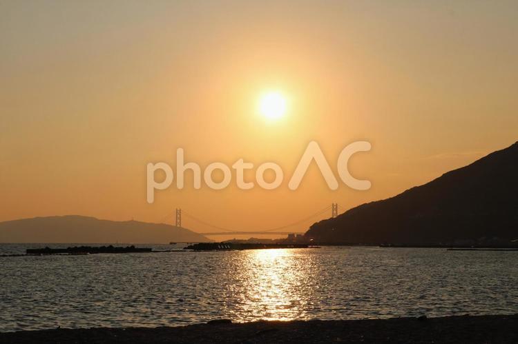 海を見ること 夕焼け,海,オレンジの写真素材