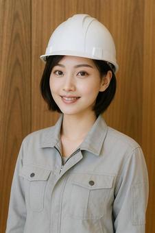 建設業で働く女性 建設業で働く女性の写真