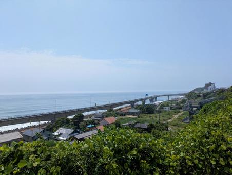 JR常磐線日立駅から見た海の景色2 JR常磐線日立駅から見た海の景色2 日立,建造物,日本の写真素材
