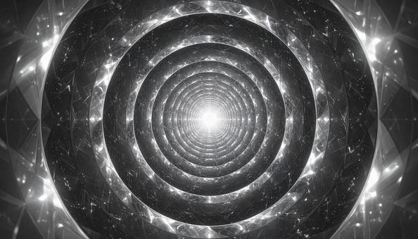 光が集うプラチナの螺旋の写真