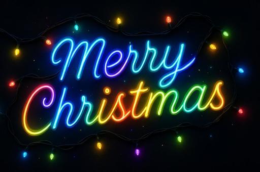 Merry Xmasのタイトル文字の写真