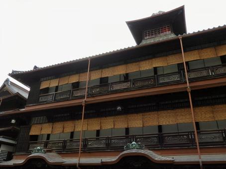 重要文化財道後温泉本館神の湯本館 重要文化財道後温泉本館神の湯本館 道後温泉,道後温泉本館,振鷺閣の写真素材