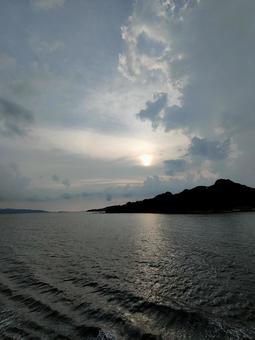 日暮れの海 日暮れの海の写真
