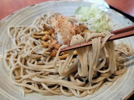 Nameko mushroom and grated soba noodles, JPG Nameko mushroom and grated soba noodles, JPG