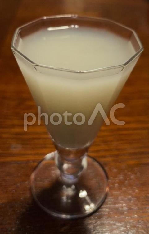 日本酒にごり酒北あきたのグラス 日本酒,濁り酒,にごり酒の写真素材