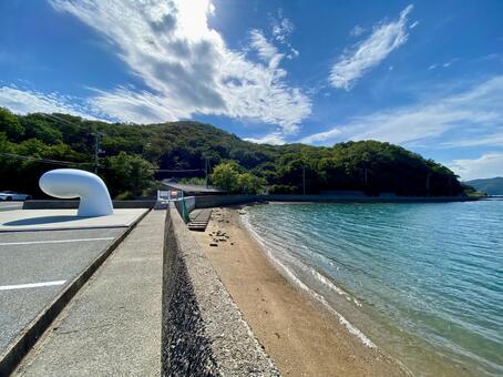 小豆島から望む瀬戸内海 海,青空,瀬戸内海の写真素材