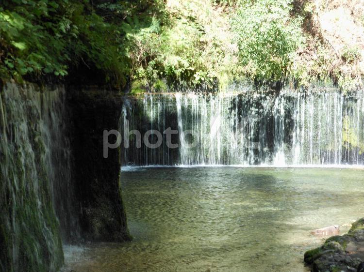 軽井沢の白糸の滝 軽井沢,白糸の滝,観光地の写真素材