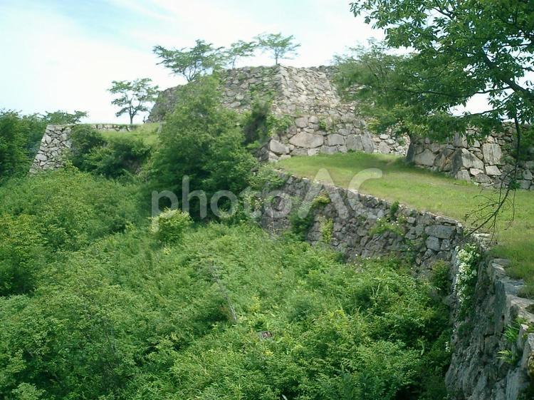 竹田城天守台 竹田城の写真素材