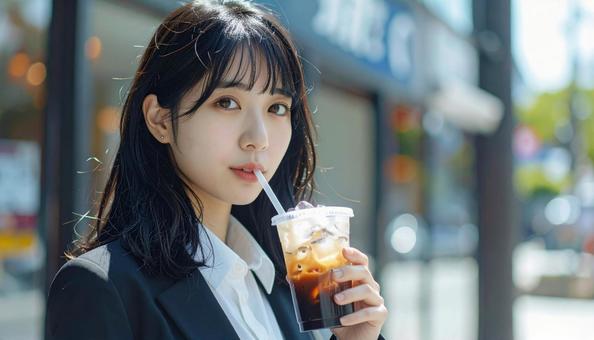 アイスコーヒーで一服 アイスコーヒーで一服の写真