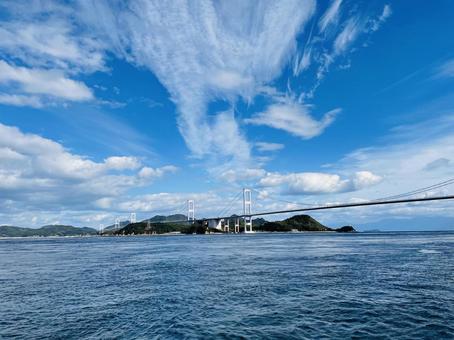 空と海 海,橋,自然の写真素材