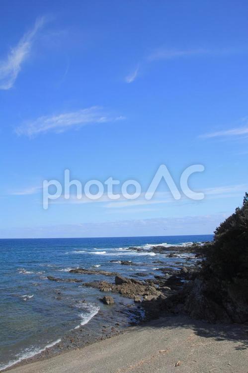 高知県　名鹿海水浴場付近の風景 名鹿海水浴場,高知県,砂浜の写真素材